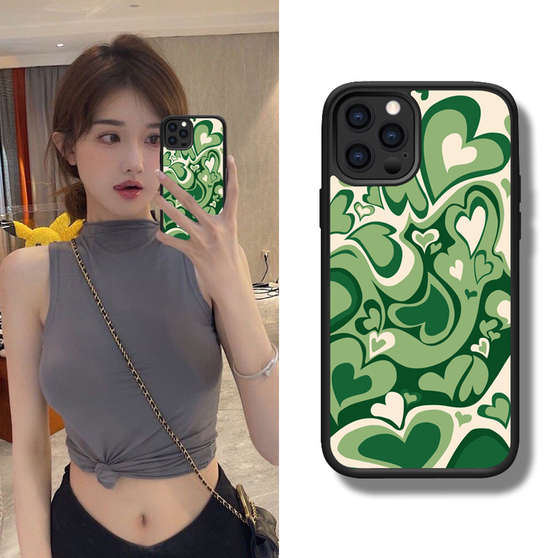 Funda celular giratoria verde borde suave cobertura completa