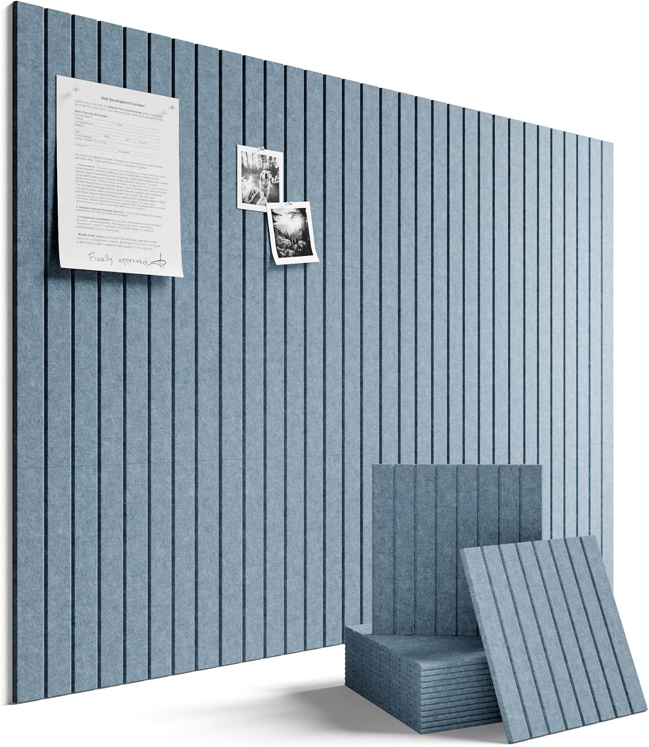 Felt Bulletin Board 48x36 Inch, alternativa de placa de cortiça para escritório, sala de aula, casa, notas, fotos, lembretes e displays