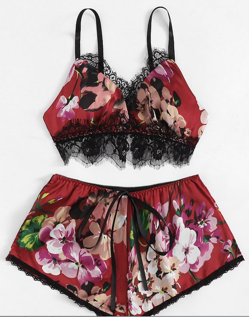 Title 11, Satin underwear bra shorts set