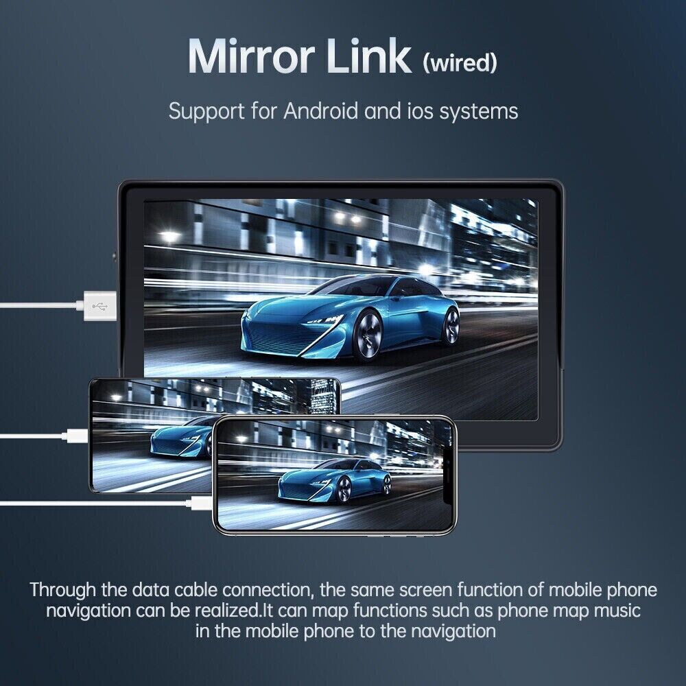 7 Portable Car Radio Player Bluetooth A Pple Carplay Android Auto Reverse Camera