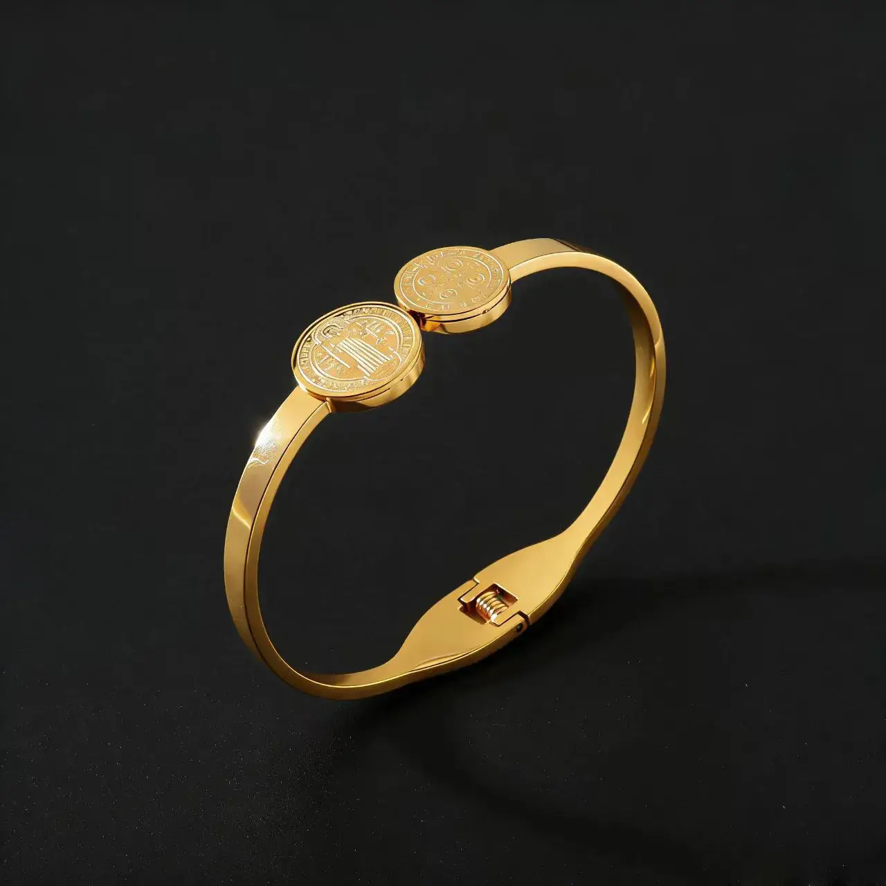 Stainless Steel Religious Priest Spring Bracelet