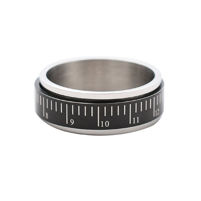 Men's Titanium Steel Ring Student Lettering Jewelry