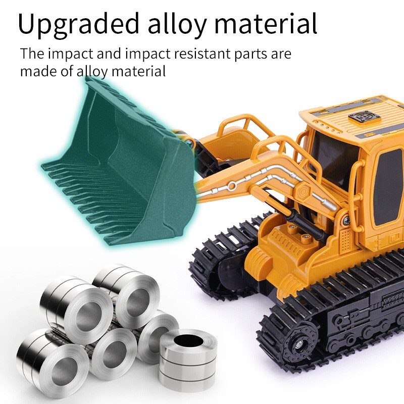 2025 Remote-controlled Engineering Vehicle Toy Bulldozer Excavator Kids Gifts 9