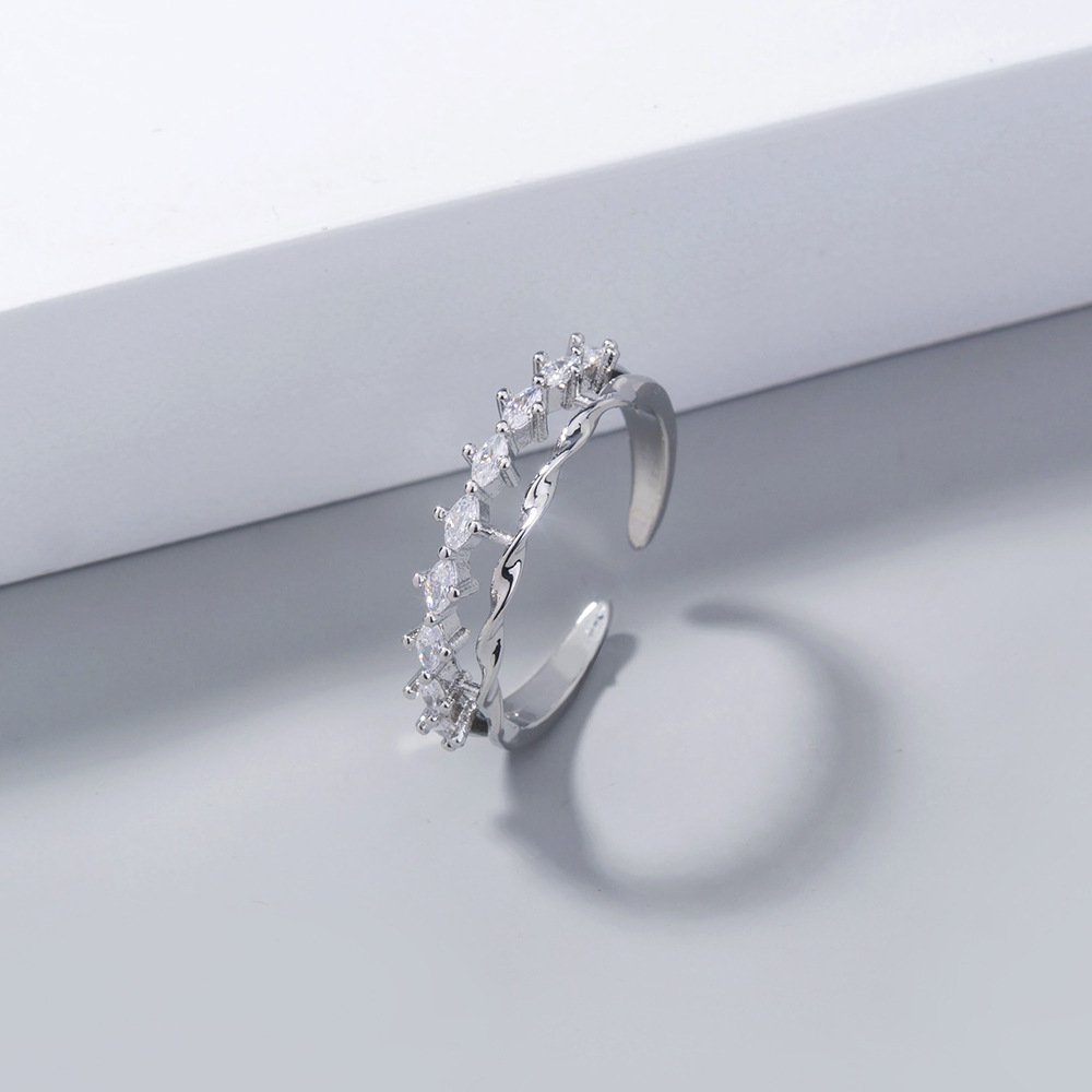 Luxury Micro Diamond Zircon Index Finger Ring Ring