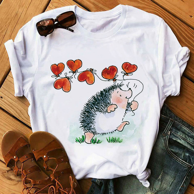 Title 11, Short-sleeved T-shirt Cartoon Cute Little Hedge...