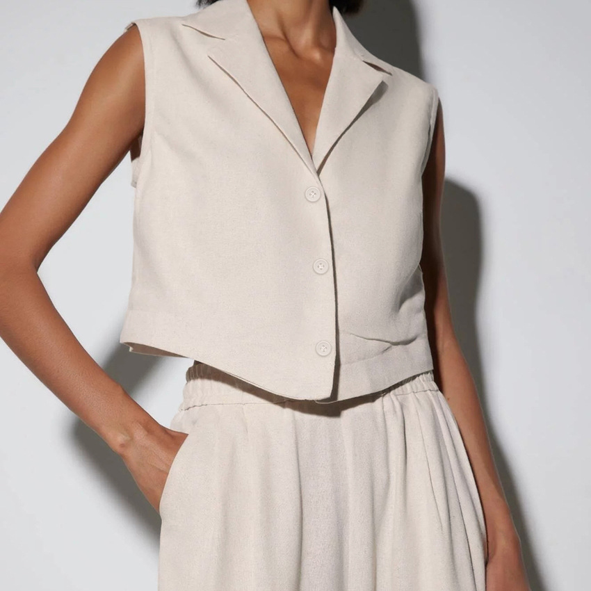 Sleeveless Wide-Leg Trouser Suit, picture 7 of 8