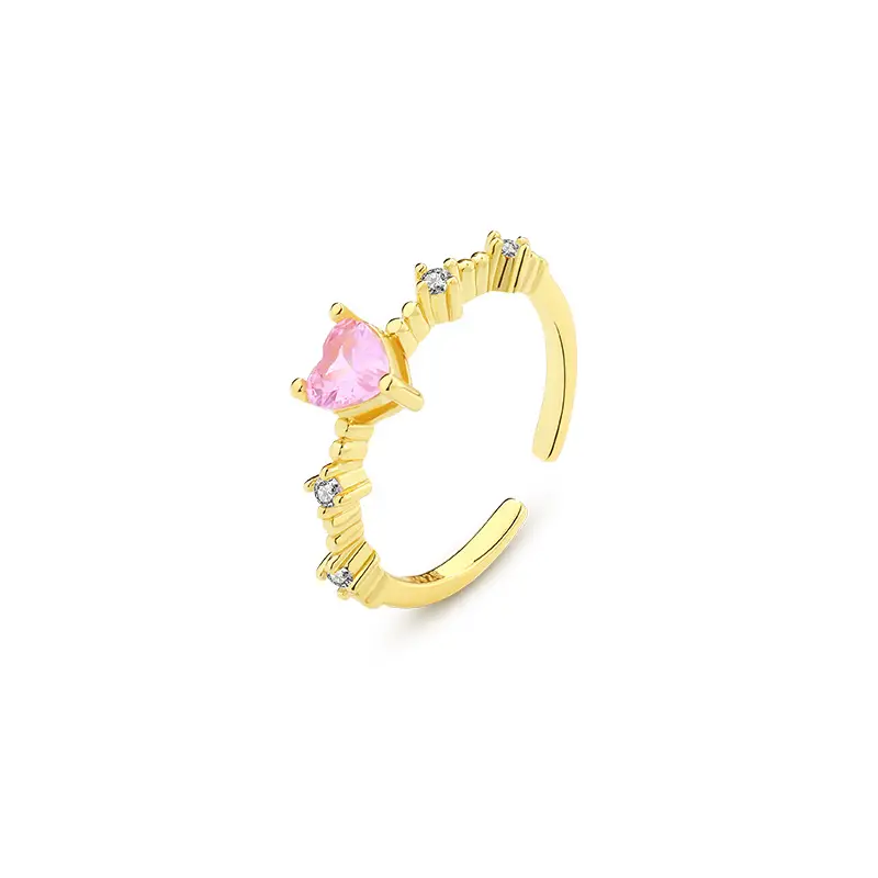 Women's Sterling Silver Temperament Zircon Love Ring