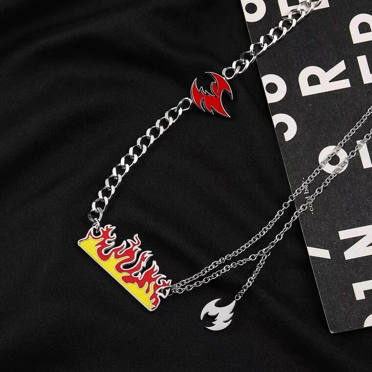 Men's Niche Design Double Layer Titanium Steel Chain Clavicle