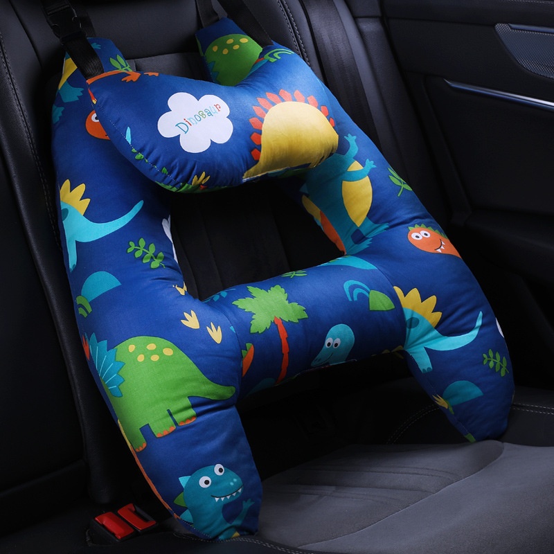 Blue Dinosaur With Neck Pillow