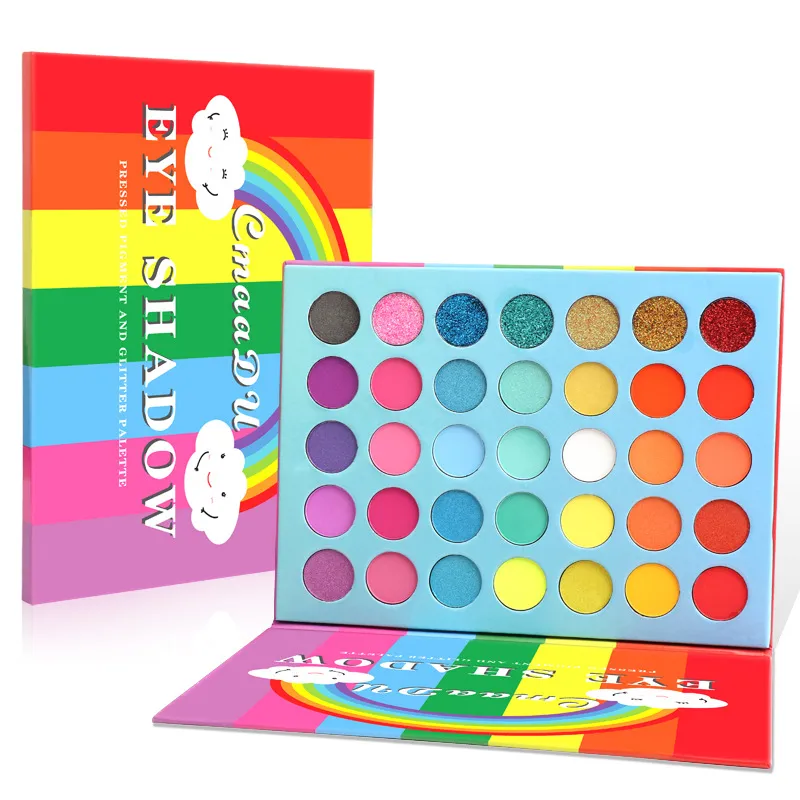 Metal Waterproof 35 Color Rainbow Matte Eyeshadow - 35Colors