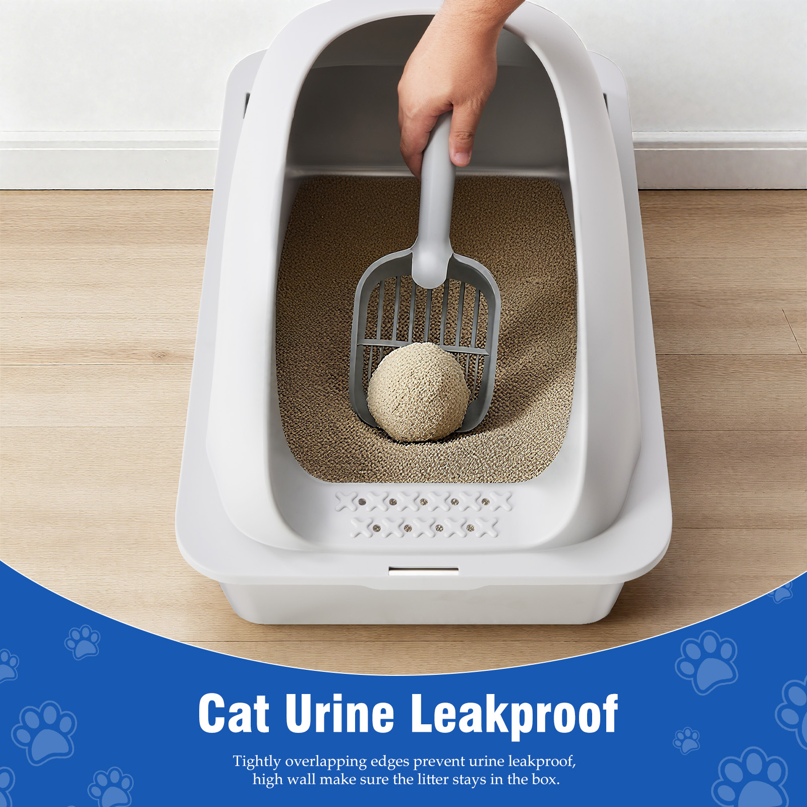Stainless Steel Cat Litter Box With Lid, Large Cat Litter Box For Big Cats, Scoop And Mat Included image 34