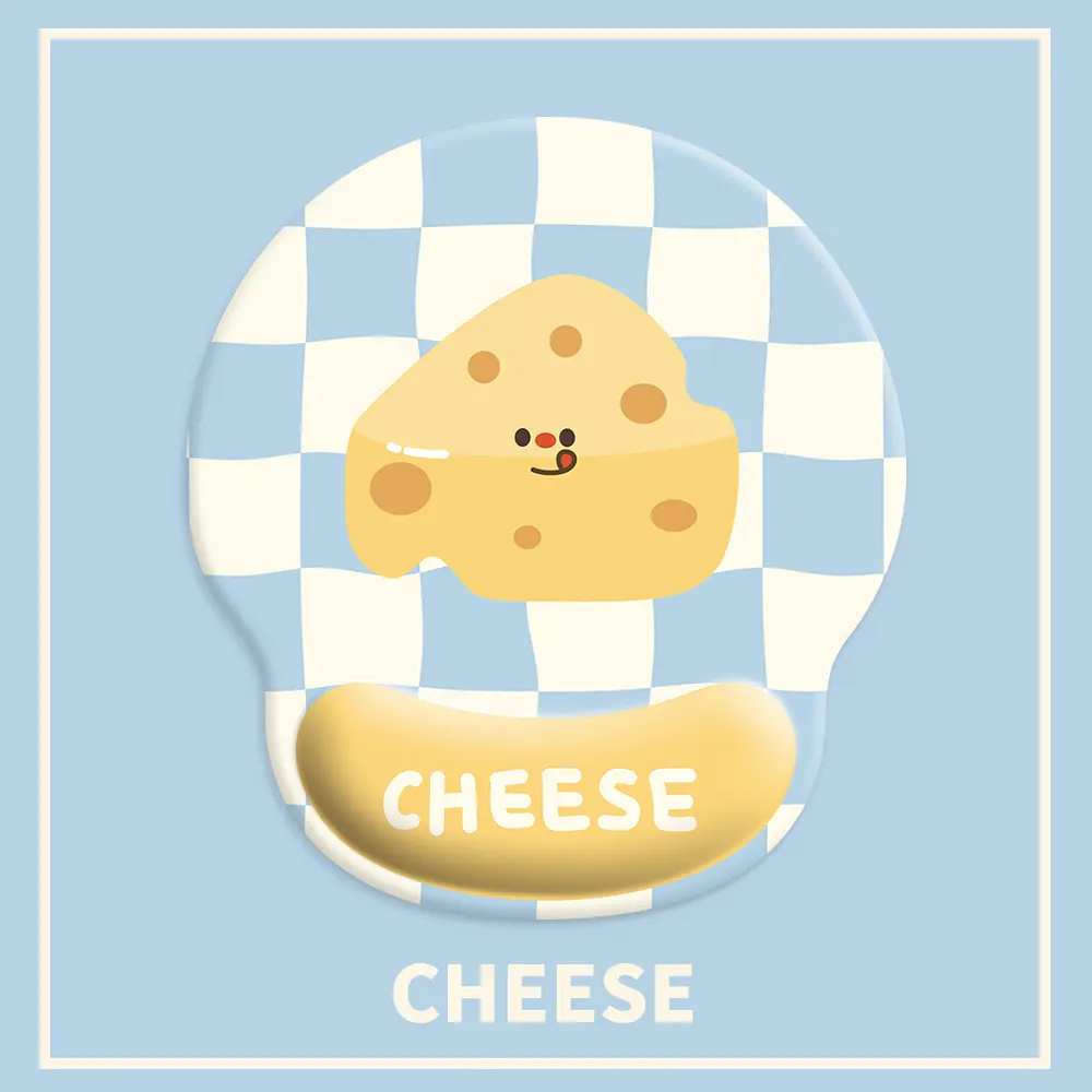 Mouse Pad Wrist Strap Cartoon Cheese Notebook Office