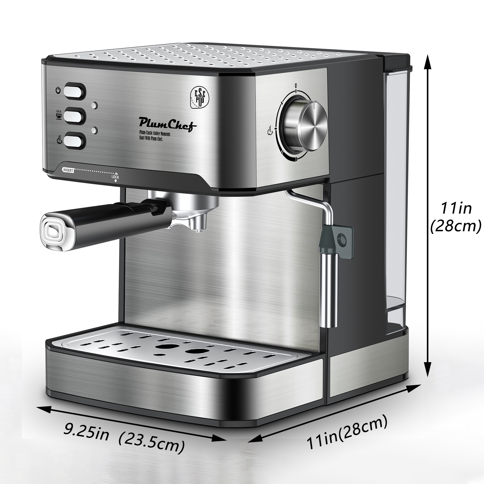 20 Bar Espresso Machine With Milk Frother, Single & Double Shot, ESE Pod Compatible, Visual Display Of Pressure, Removable Water Tank, Cappuccino, Latte, Machiato, Amazon Resale Prohibited — foto 8