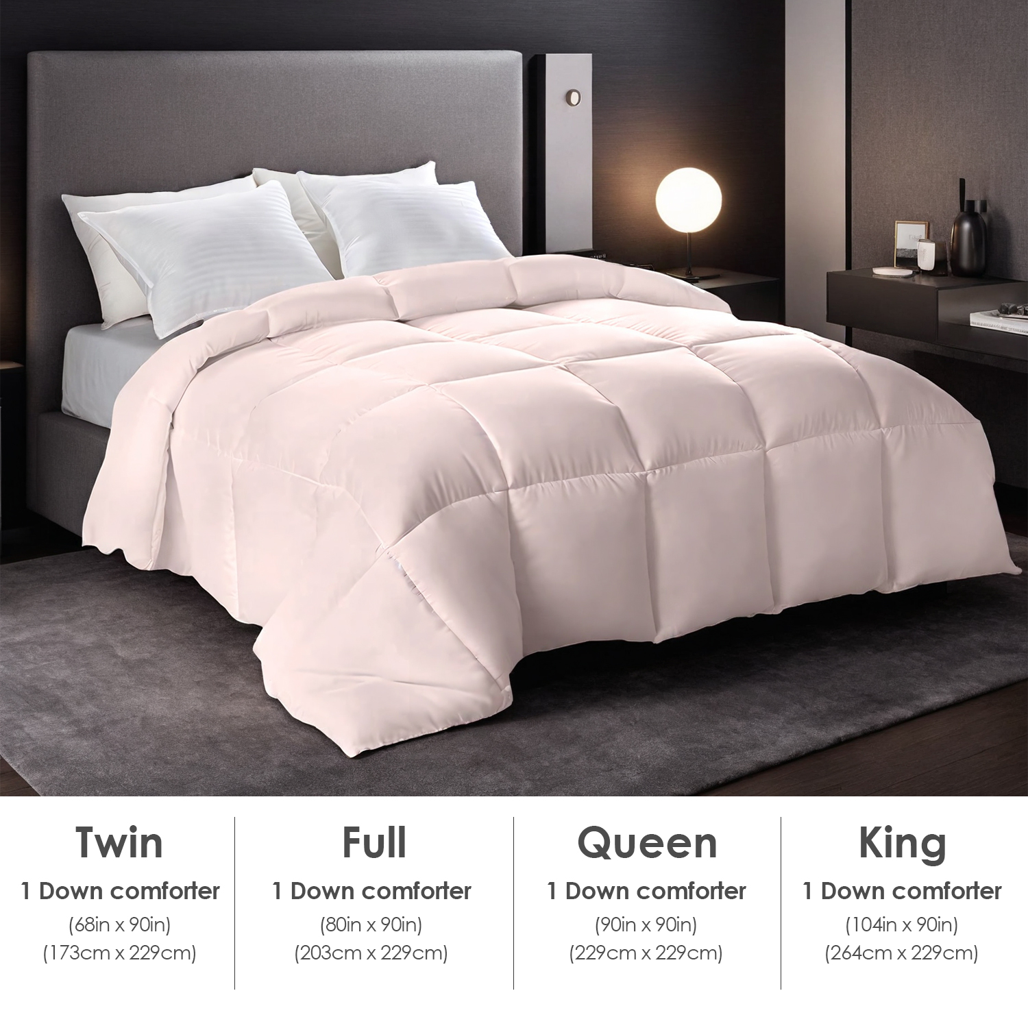 Pink Extra Large Plump Thick Duvet Enhanced Warmth Skin Friendly Comfort. Fits Single Double Beds. Luxury Hotel Grade Insert For Bedroom Use. Perfect Christmas Gift Replacement. — foto 5