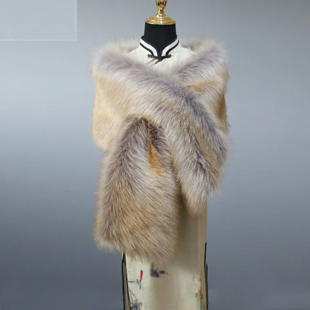 Autumn And Winter Scarf Thickened Warm Waistband Silver Fox - Shop at LoveMi