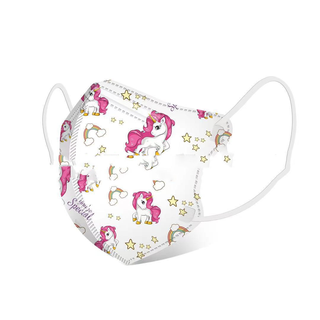 Disposable Four-layer Children's 3D Three-dimensional Protective Cartoon Printing Autumn And Winter Mask