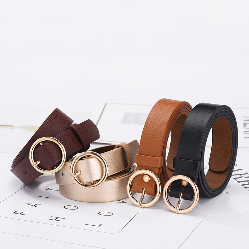 Women's Fashion Versatile Round Buckle Belt