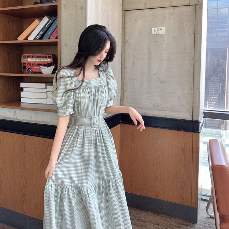 French Hepburn Style Niche Long Skirt Waist Dress