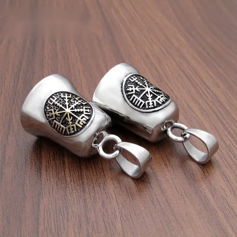 Totem Compass Necklace Titanium Steel Men