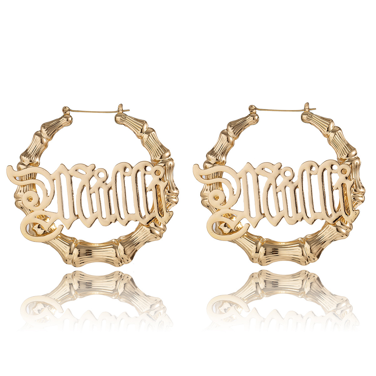 Niche Design Fashion Hollow Alloy Large Earrings
