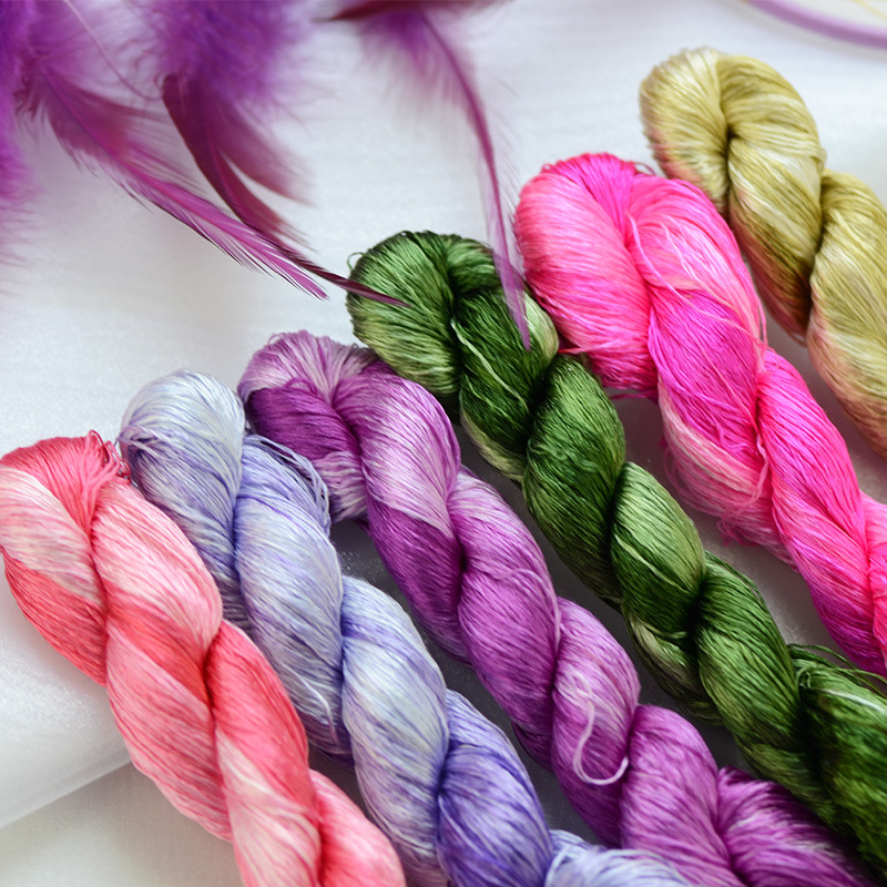 Famous Ancient Embroidery Art Silk Gradient Embroidery Line
