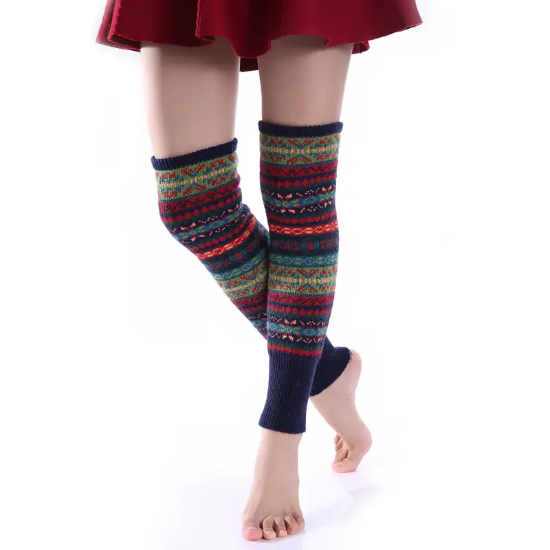Camouflage Bohemian Thick Wool Pile Socks