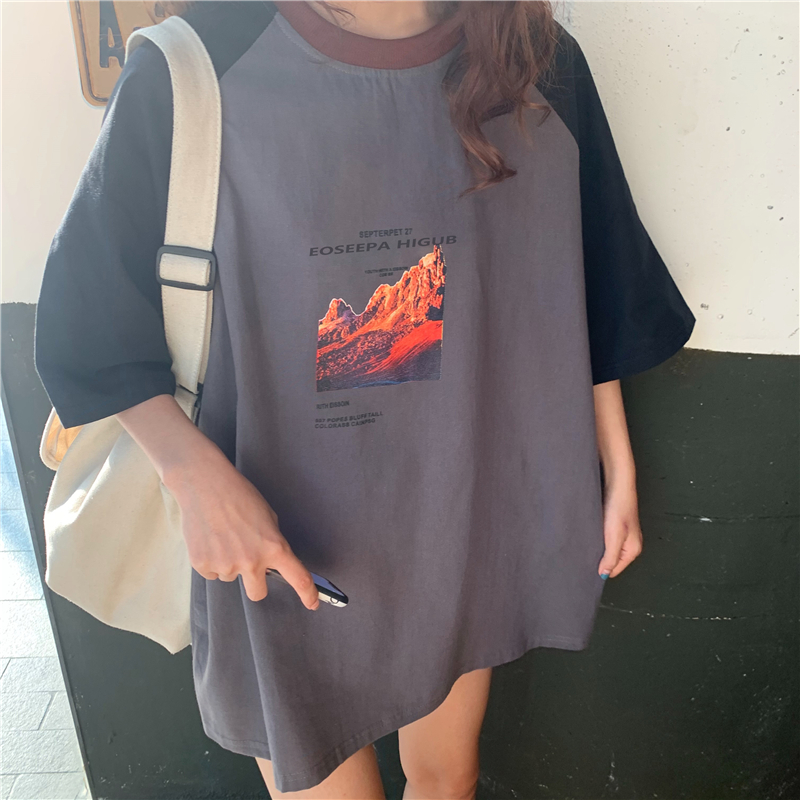 Mid Length Raglan Half Sleeve Top