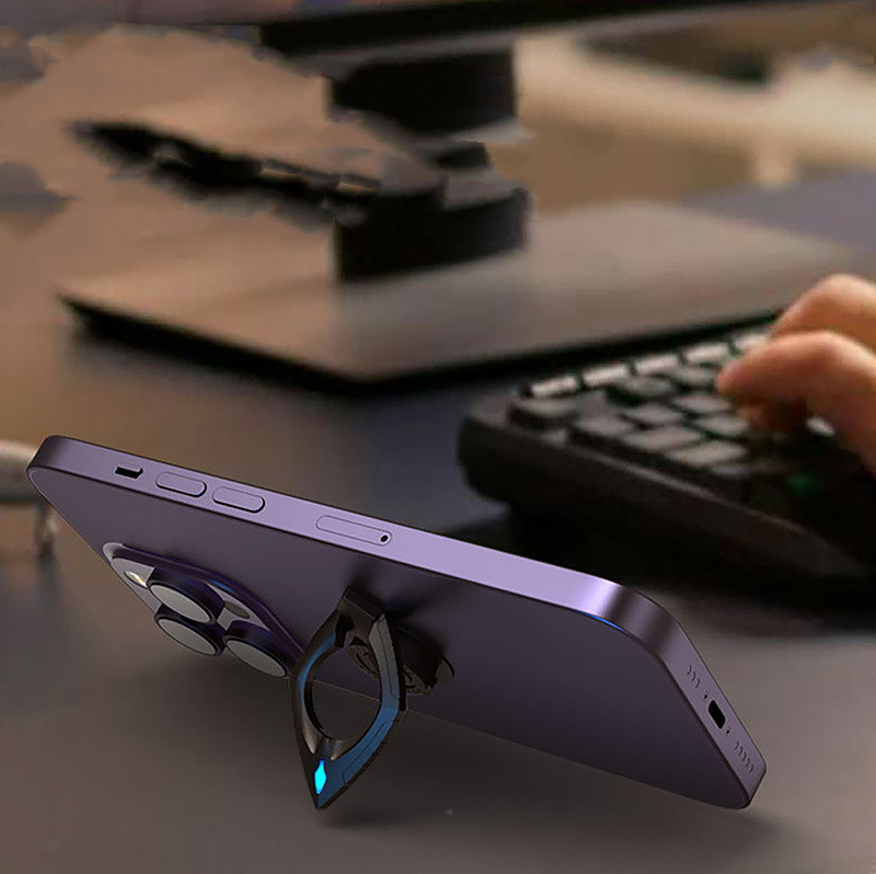 Fingertip gyroscope phone support (black)