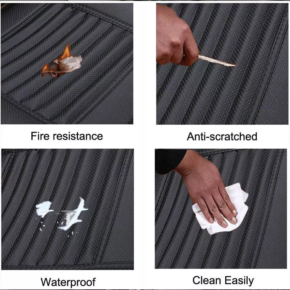 1Pcs 3D Car Front Seat Cover Pad Full Surround PU Leather Chair Cushion Mat 13