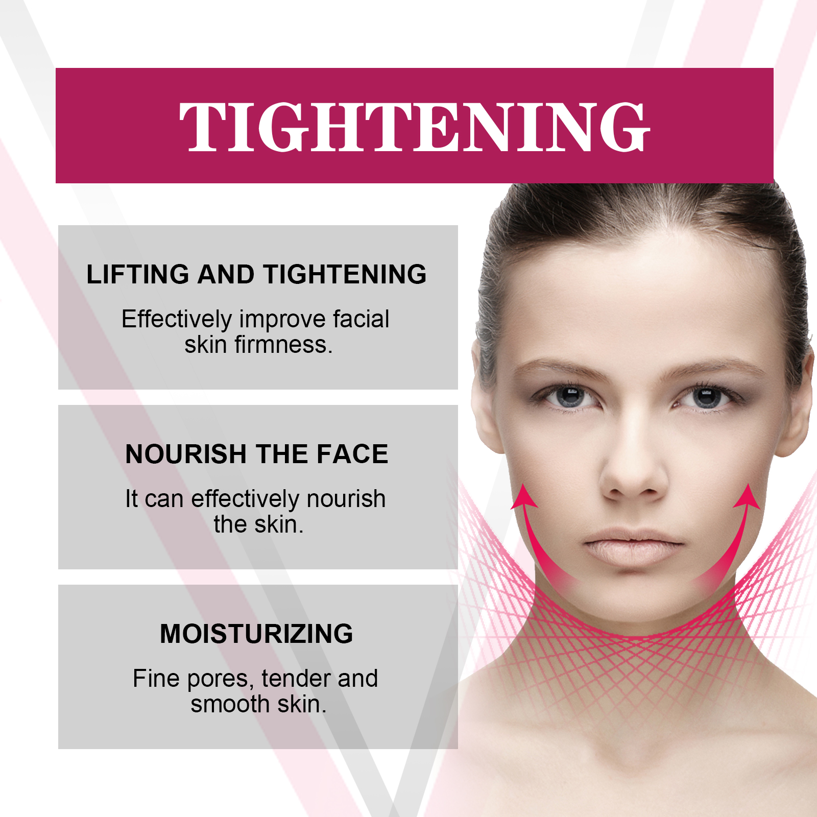 Jaysuing V Face Firming Cream, Firming Fine Line Facial Contour Anti-aging Face Cream