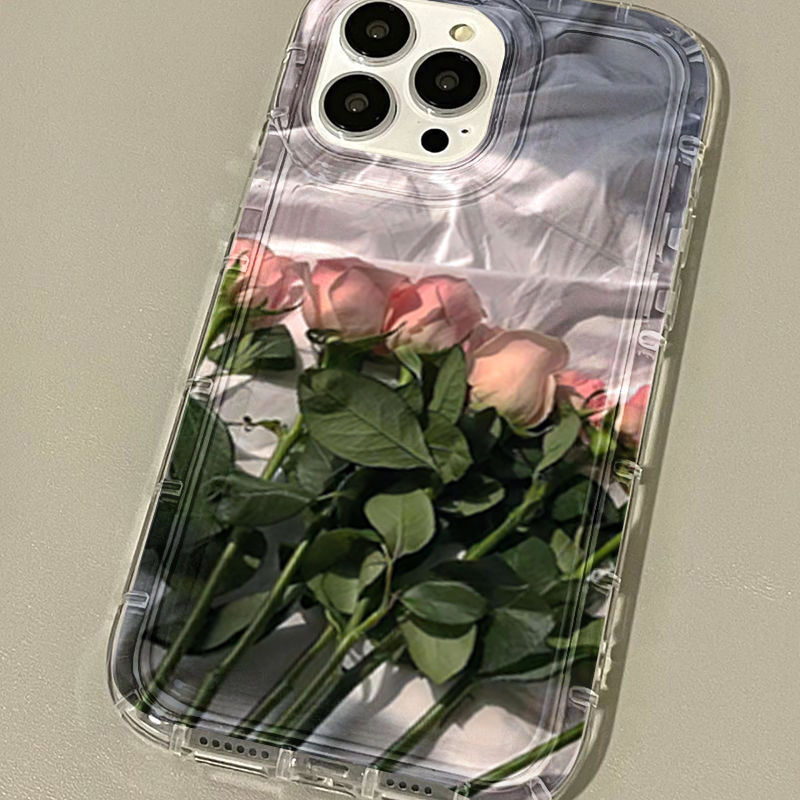 Title 4, Rose Flower Space Phone Case Protective Cover