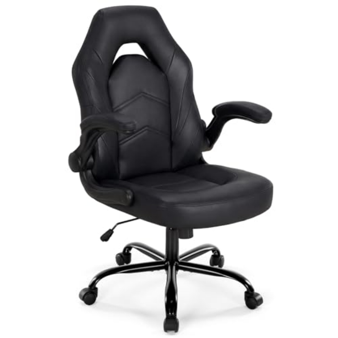 PU Leather Ergonomic Office Chair Swivel Computer Gaming Chair With Lumbar Support