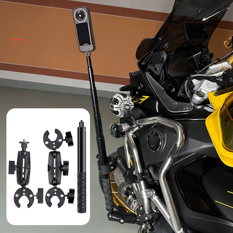 Motorcycle Mount Selfie Stick For Insta360 ONE X X2 X3 X4 X4 Air X5 DJI Osmo 360