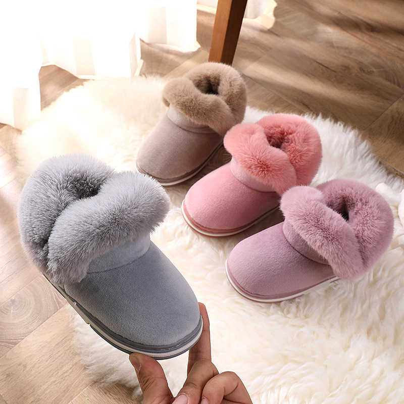 Children's Bag Heel Plus Plush Thick Warm Cotton Shoes