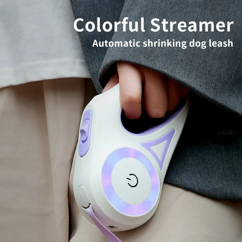 Dog Leash Retractable And Collar Spotlight Automatic