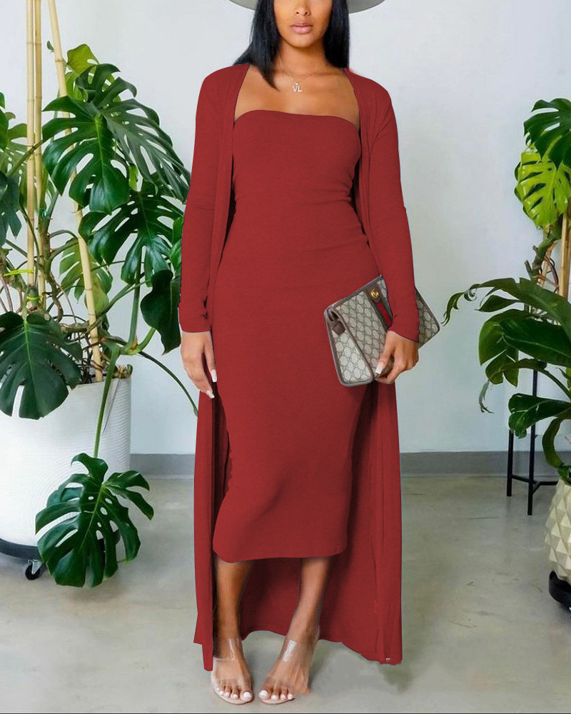 Fashion Casual Tube Top Suit