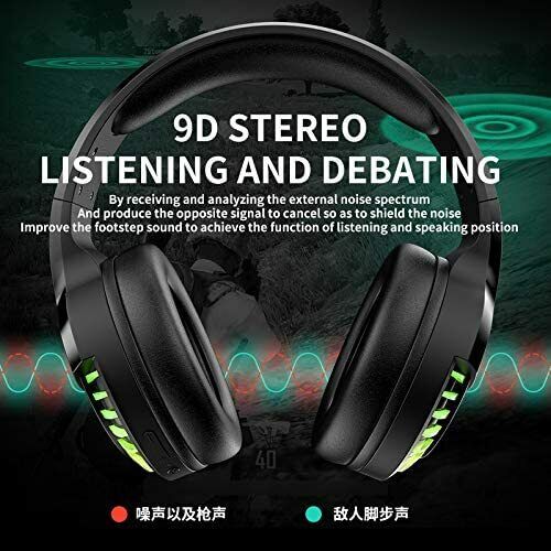 AU Wireless Bluetooth Gaming Headset Headphones Stereo For Laptop PC Phones Ipad