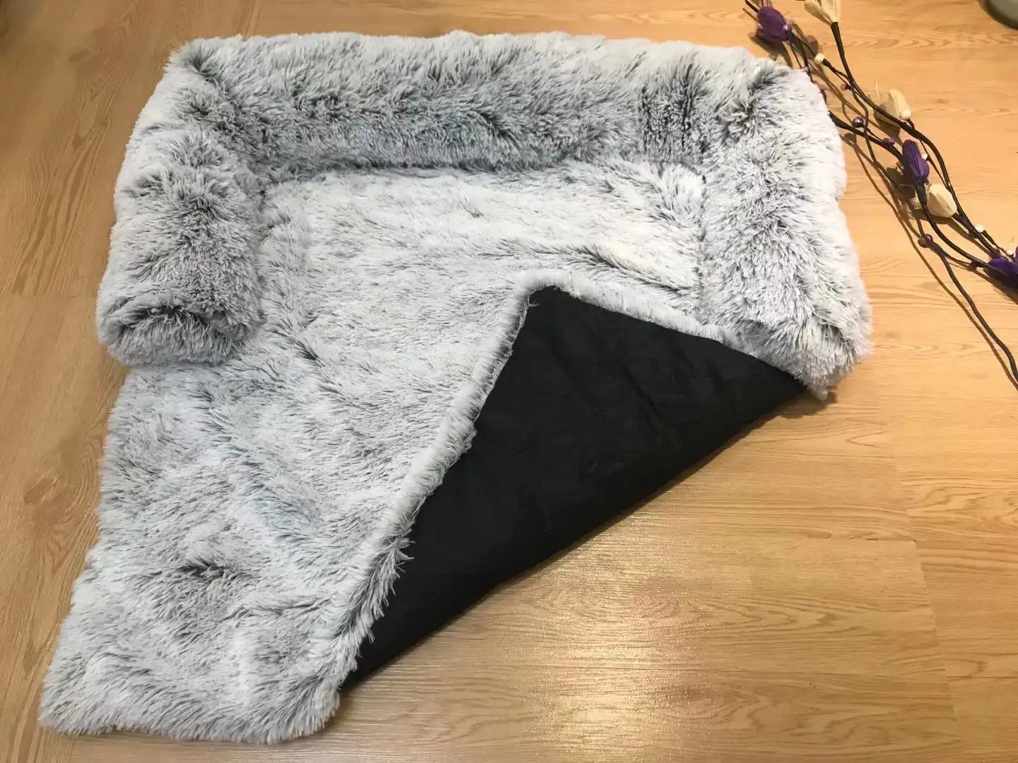 Plush Pet Bed with Removable Washable Cover
