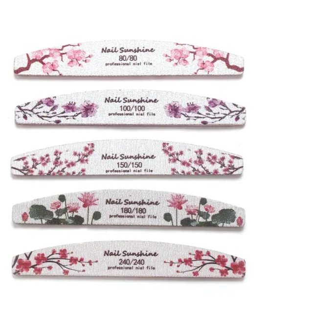Printed Sand Flower Washing Series Nail File 5Pcs Set - Shop at LoveMi