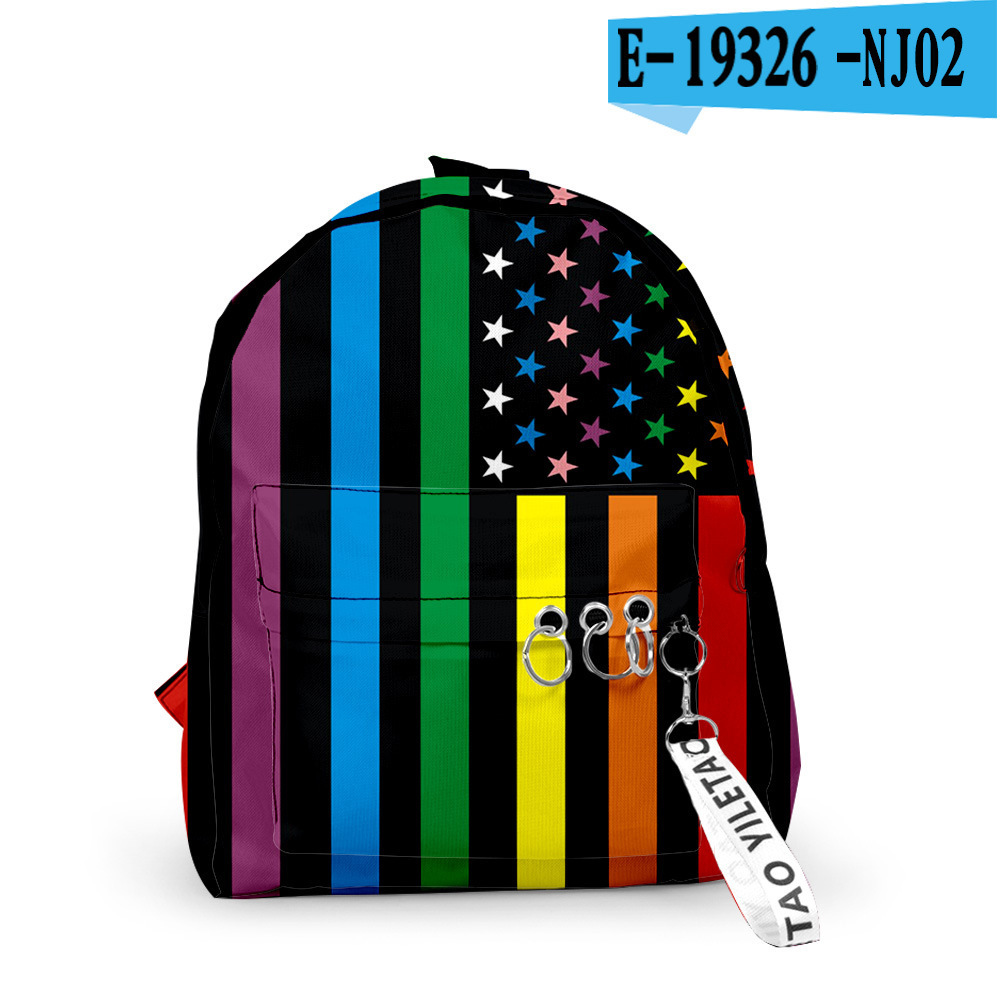 Men's And Women's Fashion Trend Student Daily 3D Digital Printing Backpack