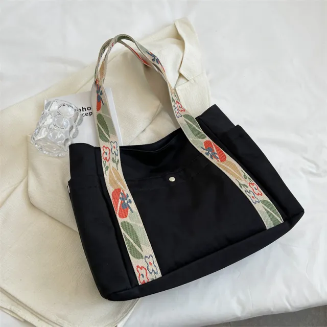 Fashionable Waterproof Wide Shoulder Strap With Large Capacity Mommy Bag Black - Shop at LoveMi