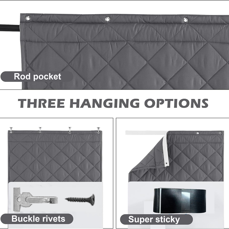Winter Magnetic Quilted Door Curtain, Hook-style For Easy Installation, Windproof And Cold-resistant, Keeps Heat In, Suitable For RVs, Home Entrances, Garages, Porches, And More, Providing Warmth, Lig — foto 12