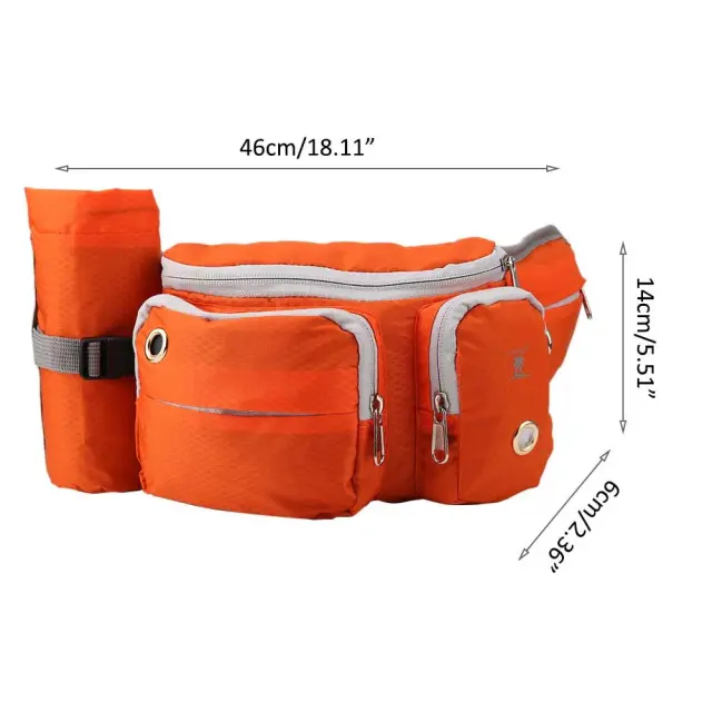 Outdoor Dog Walking Training Pet Multifunctional Backpack Orange - Shop at LoveMi
