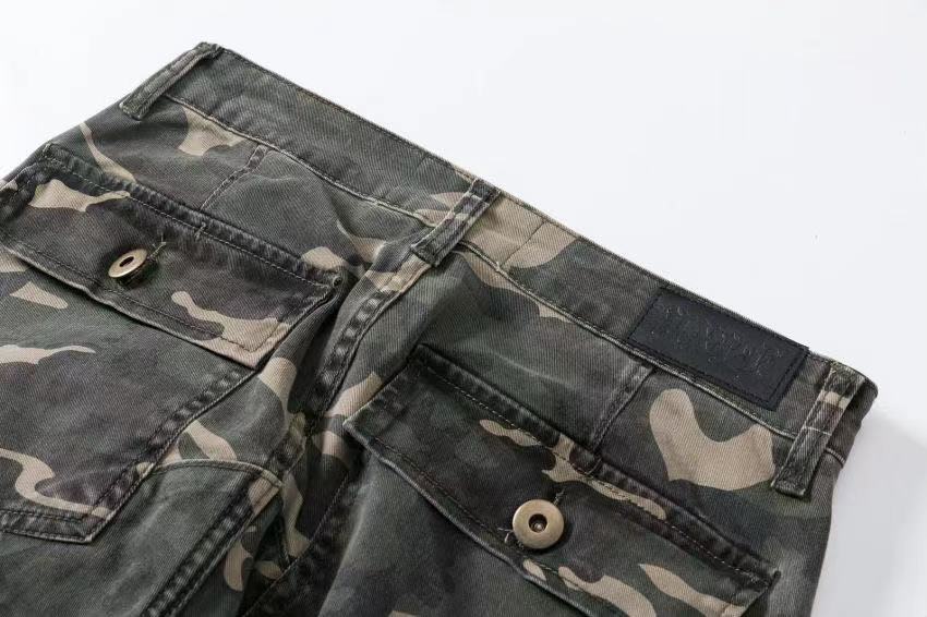 Title 7, Calças cargo slim camufladas masculinas, modern...