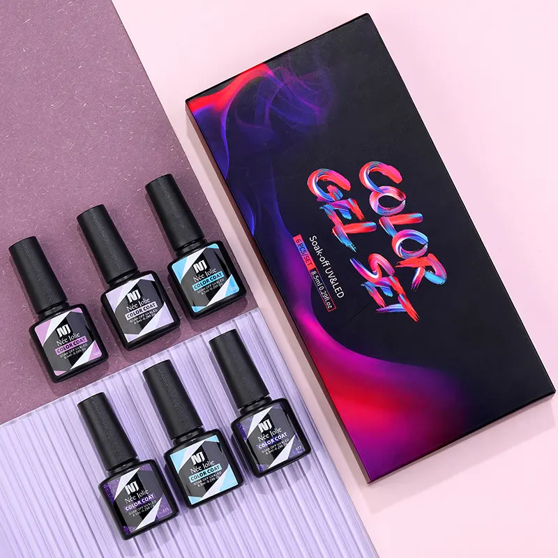 Gel Nail Polish Set 8ml 6 Bottles Boxed Manicure