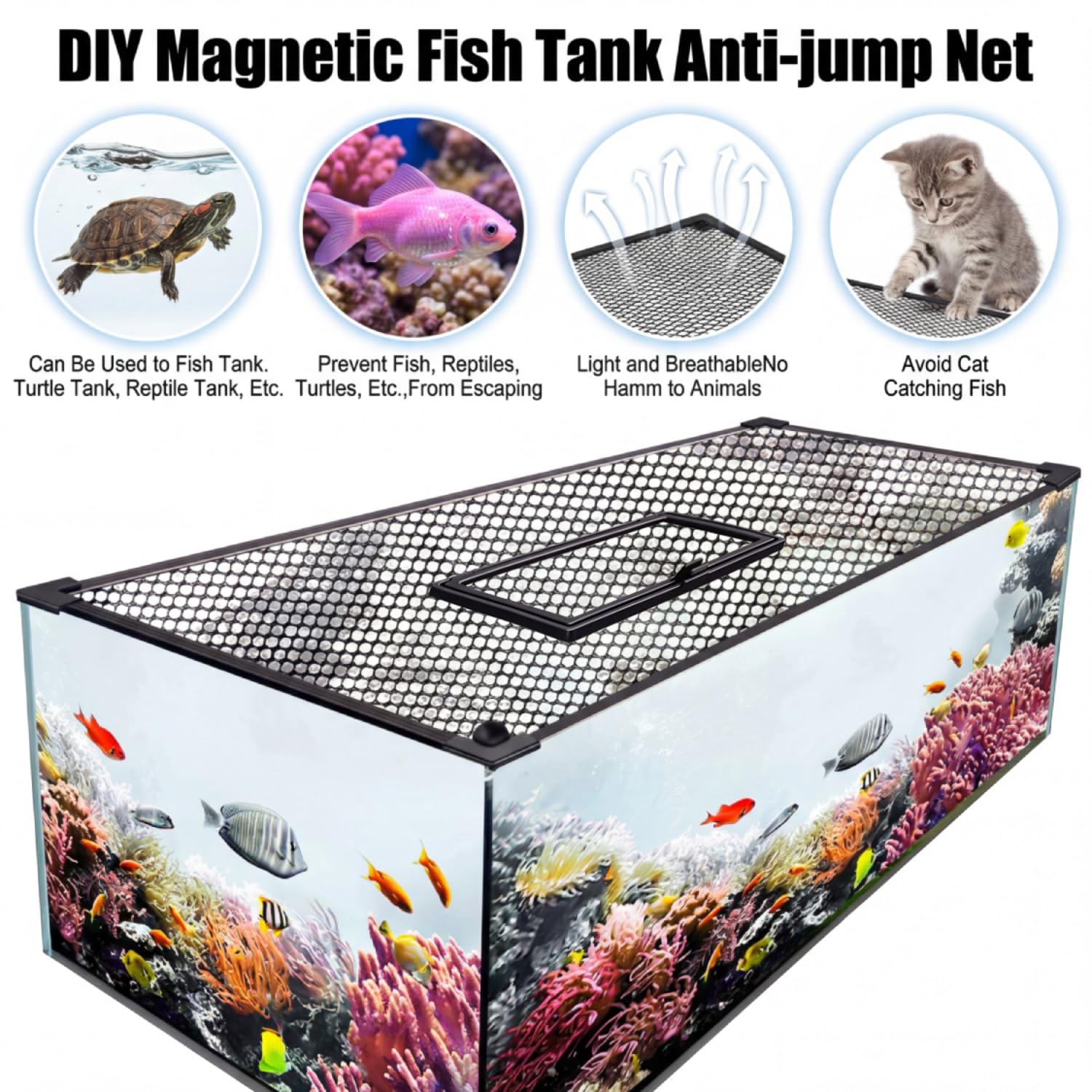 Couvercle d'aquarium magnétique pour réservoir de poissons – Image 4
