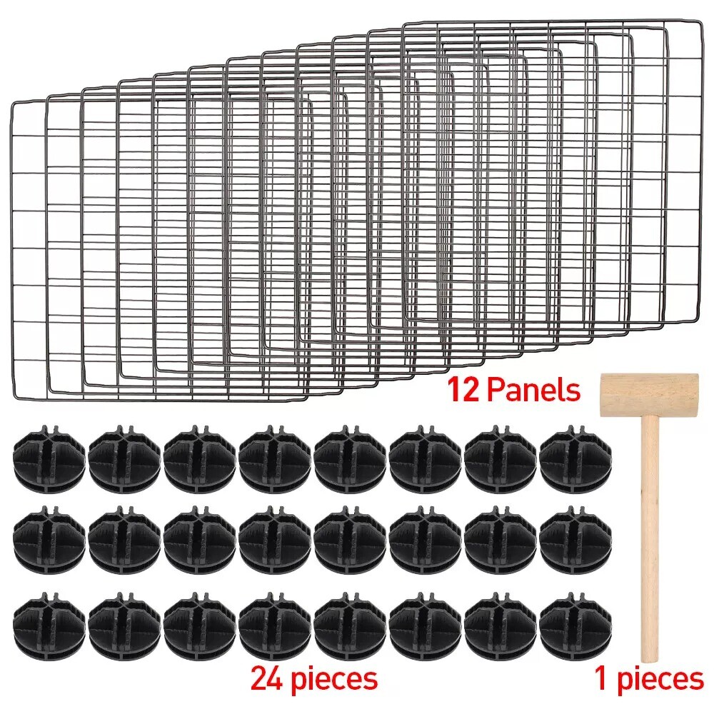 12 Panels Pet Dog Playpen Puppy Rabbits Play Pen Metal Wire Run Cage Crate Fence — image 2