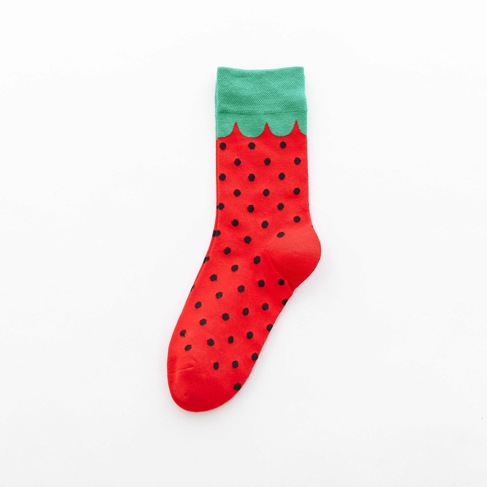 Title 13, Fruit tube womens socks with Jacquard cartoon ...