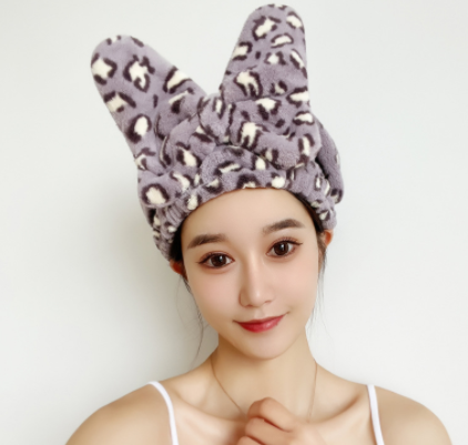 Super Water-absorbing And Quick-drying Bow Shower Cap - Image 5