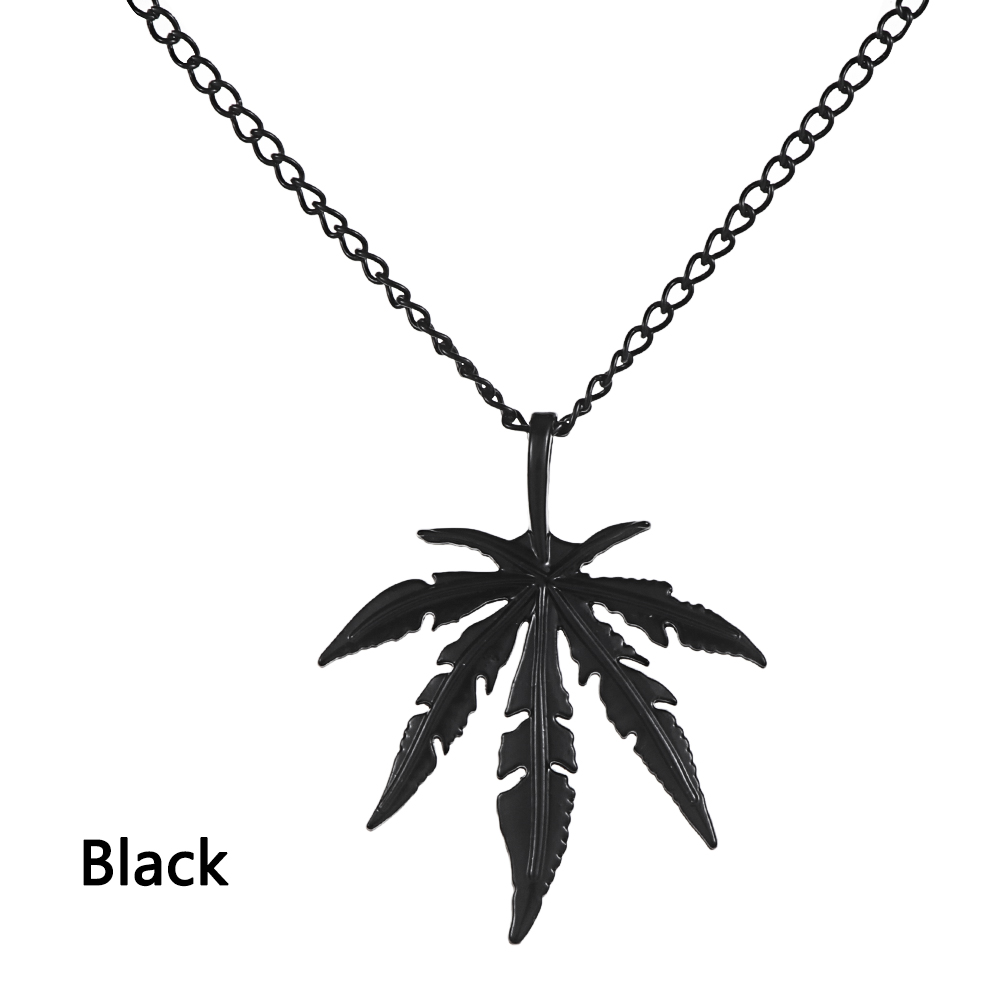 Marijuana Leaf – Cannabis Leaf Pendant Necklace – Hip Hop Iced Out Alloy Chain